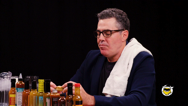 Adam Carolla Wings GIF by First We Feast: Hot Ones