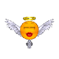 excited angel STICKER by imoji