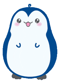 Blue Penguin Smile Sticker by Stamatia Alexaki