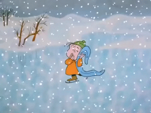 skating linus van pelt GIF by Peanuts