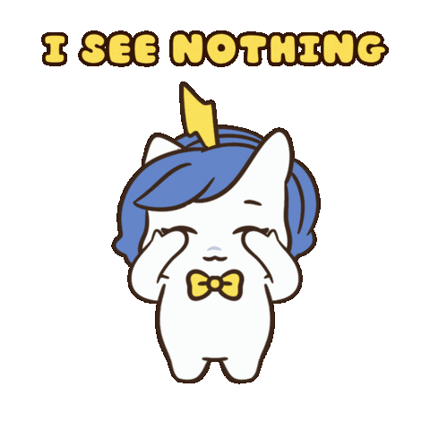 Bu Look Away Sticker by Brave Unicorn