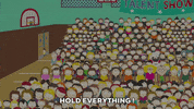 stop crowd GIF by South Park 