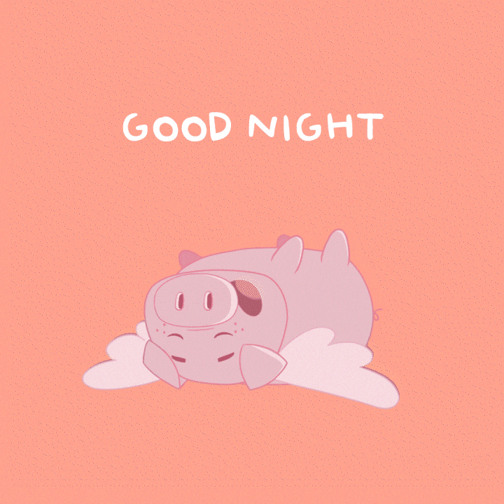 Tired Good Night GIF by PositivelyPigasus