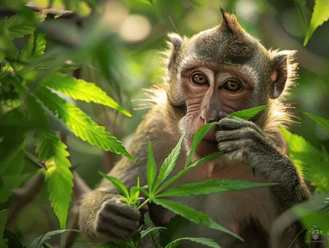 Mekonkee weed monkey 420 pot GIF