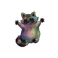 Adventures_with_Goober rainbow silly trash oc Sticker