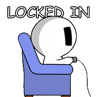 Serious Locked In Sticker by Playgigaverse