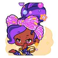 SparklesMagicalMarket gold tea purple sparkles Sticker