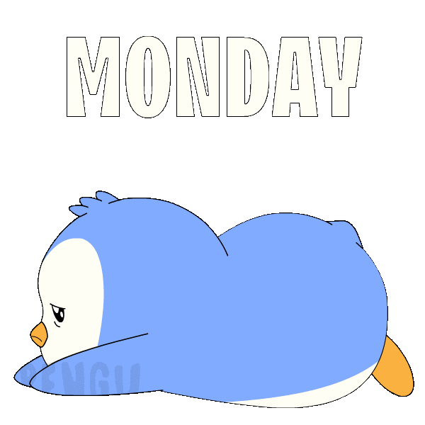 Monday Morning Pain Sticker by Pudgy Penguins