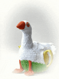 White Bird Duck GIF by TeaCosyFolk