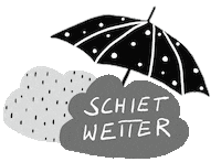 Rain Umbrella Sticker by scholzydesign