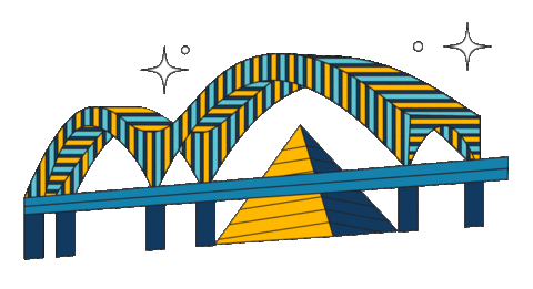 Tennessee Pyramid Sticker by Memphis Travel