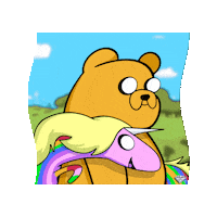 Adventure Time Rainbow Sticker by SuperRareBears
