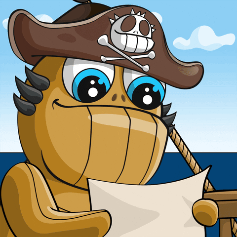 PlayLoveMonster love crypto bitcoin pirate GIF
