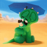 Sun Protection Ugh GIF by Claynosaurz