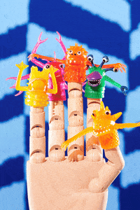 linneabullion happy play monsters playful GIF