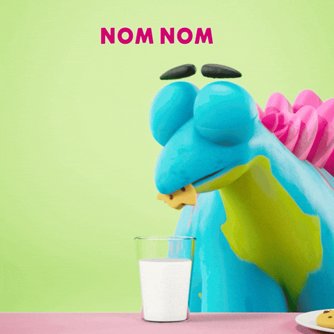 Cookies Starving GIF by Claynosaurz
