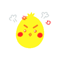 Angry Chick Sticker