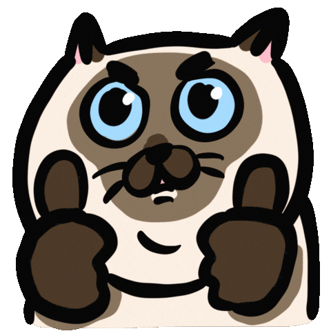 Two Thumbs Up Yes Sticker by ehcat