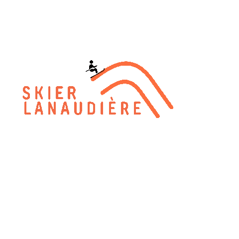 Tourismelanaudiere winter mountain ski hiver Sticker