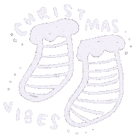 Merry Christmas Socks Sticker