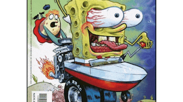 Driving Spongebob Squarepants Sticker