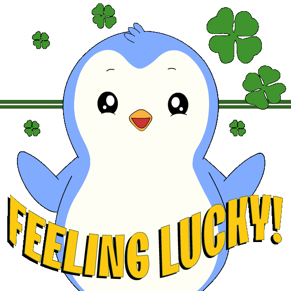 St Patricks Day Good Luck Sticker by Pudgy Penguins