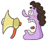 Screaming Listen Up Sticker by Careless Doodles