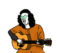 design_seoteve dance party singer guitar Sticker