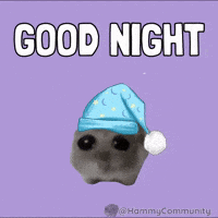 Tired Good Night GIF by Sad Hamster