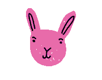 Bunny Rabbit Sticker by Ezra W. Smith