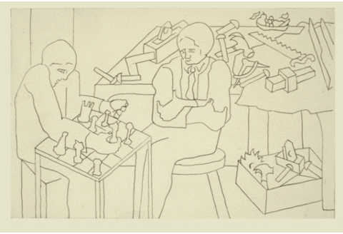 chess printmaking GIF by Tacoma Art Museum
