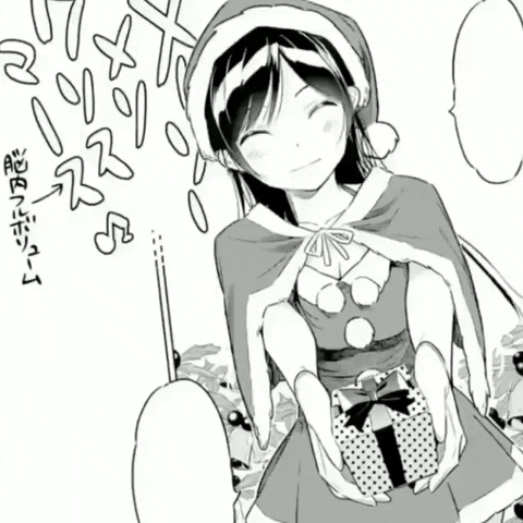 oswaldomanuelarellanosanchez giphyupload merry christmas kanojo okarishimasu kanokari GIF
