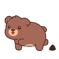 Teddy Bear Poop Sticker by BEARISH