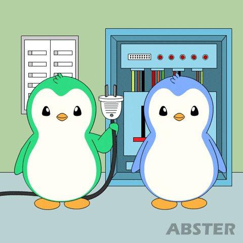 Penguin Plug In GIF by Abster