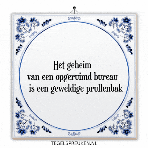 Bureau Afleiding GIF by Tegelspreuken.nl