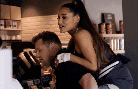 Ariana Grande Arianacarpool GIF by The Late Late Show with James Corden
