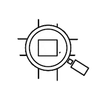 zoom magnify Sticker by The Bannermen