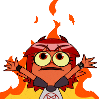 Fire Burn Sticker