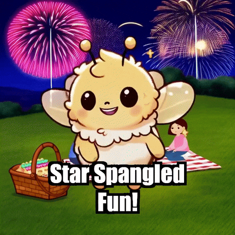 Summer Fireworks GIF by Beelightened