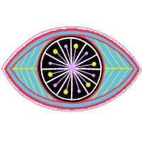 Sleepy Starry Eyed Sticker by Anke Weckmann