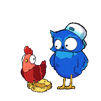 Chicken Egg Sticker by BigBrains