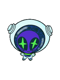 anomona_alien alien galaxy universe かわいい Sticker