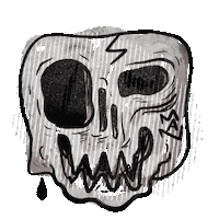 Halloween Bones Sticker by Nate Bear