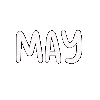 Illustration May Sticker
