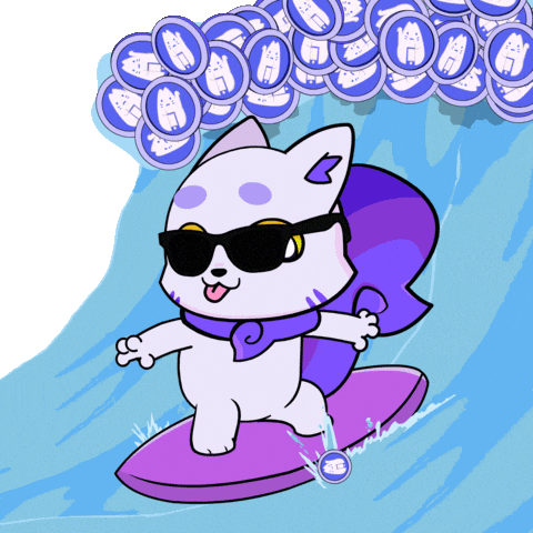 Waves Surfing GIF by Lucky Kat Studios