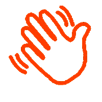 Crowdcube-ltd hello hi wave hand Sticker