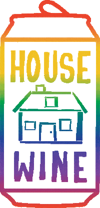 OriginalHouseWine rainbow pride wine rose Sticker