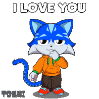 I Love You Kiss Sticker by Toshithecat