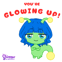 Glow Way To Go Sticker by ShimmertheGlowworm