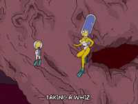 bart simpson swimming GIF
